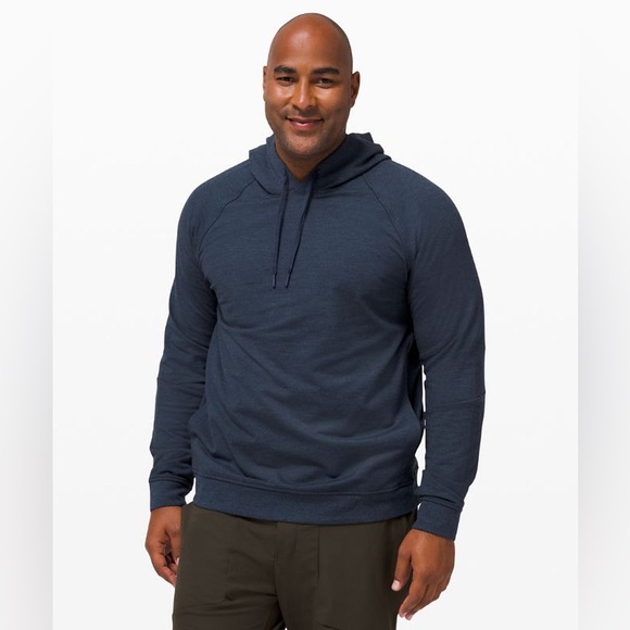 Lululemon City Sweat Pullover Hoodie Heathered True Navy Size Medium Athleisure